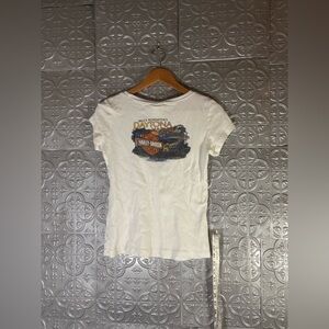 Vintage Daytona beach Harley Davidson 2010 baby tee motorcycle t shirt Y2K